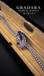 Bracciale  a nodo  con  Zaffiri  e  Diamanti  